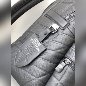 Высококачественная оригинальная модель M21391 Черный кожаный рюкз