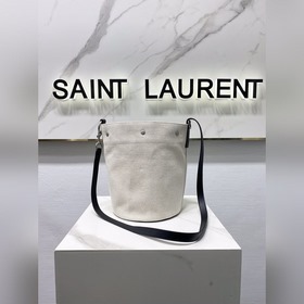SAlNT LAURENT Новая модель сумки-ведра из парусины. Внутри имеетс