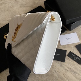 Чисто белая классическая сумка YSL Saint Laurent с классическим у