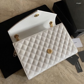 Чисто белая классическая сумка YSL Saint Laurent с классическим у