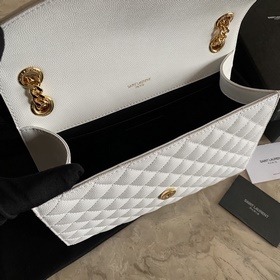 Чисто белая классическая сумка YSL Saint Laurent с классическим у