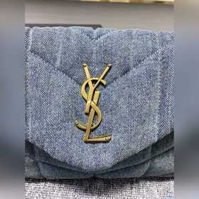 YSL Loulou puffer из джинсовой серии отличается высокой эстетикой