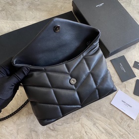 Сумка Saint Laurent YSL LOULOU PUFFER мини, складывается вдвое, н