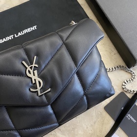 Сумка Saint Laurent YSL LOULOU PUFFER мини, складывается вдвое, н