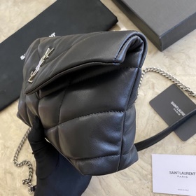 Сумка Saint Laurent YSL LOULOU PUFFER мини, складывается вдвое, н
