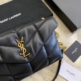 Сумка Saint Laurent YSL LOULOU PUFFER мини, складывается вдвое, н