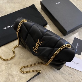 Сумка Saint Laurent YSL LOULOU PUFFER мини, складывается вдвое, н