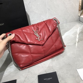29 см_ 0LOULOU PUFFER Сумка из стеганой кожи ягненка, изготовлена