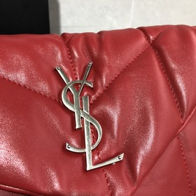 29 см_ 0LOULOU PUFFER Сумка из стеганой кожи ягненка, изготовлена