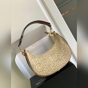 Новинки осень-зима 2023 | Сумка CELINE из канваса с вышитым триум
