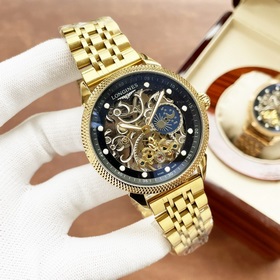 Элегантные мужские часы Longines с впечатляющим ажурным дизайном,