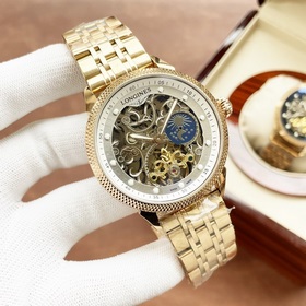 Элегантные мужские часы Longines с впечатляющим ажурным дизайном,