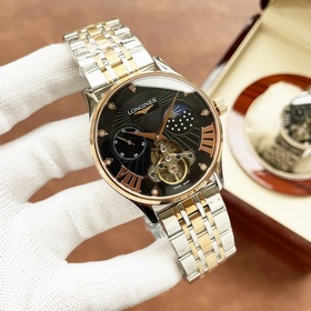 Элегантные мужские часы Longines с большим маятником и фазой луны