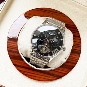 Элегантные мужские часы Longines с большим маятником и фазой луны