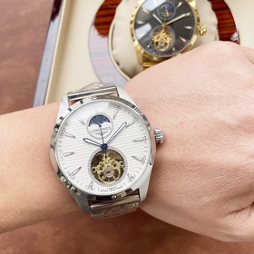 Элегантные мужские часы Longines с большим маятником и лунным кал