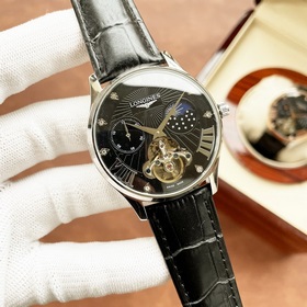 Элегантные мужские часы Longines с большим маятником и фазой луны