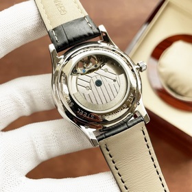 Элегантные мужские часы Longines с большим маятником и фазой луны