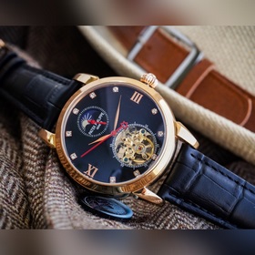 Элегантные мужские часы Longines с большим маятником и фазой луны