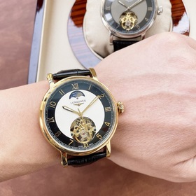 Элегантные мужские часы Longines с большим маятником и лунным кал