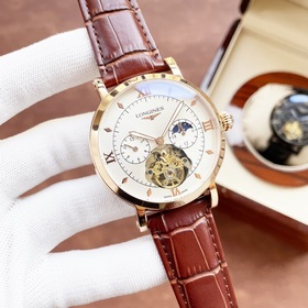 Элегантные мужские часы Longines с большим маятником и лунным кал
