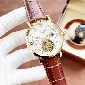 Элегантные мужские часы Longines с большим маятником и лунным кал