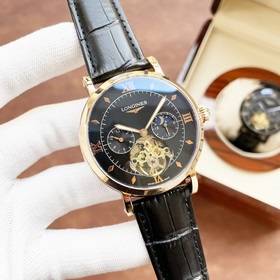 Элегантные мужские часы Longines с большим маятником и лунным кал