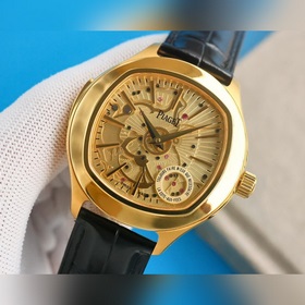 Новая модель Piaget Emperador G0A38019 с черным ремешком, с тремя