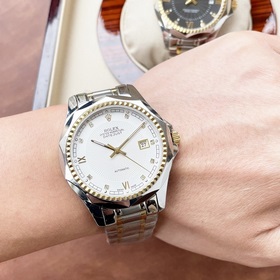 Роскошные мужские часы Rolex. Классический дизайн с тремя стрелка