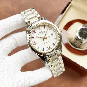 Роскошные мужские часы Rolex. Классический дизайн с тремя стрелка