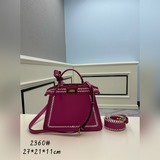 FENDI eekaboo средний размер, контрастные швы, средний размер, сумка в форме кош