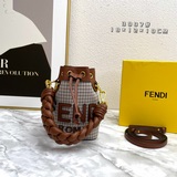 【В комплекте с коробкой】 FENDI Mon Tresor маленькая сумка-бакет из шерсти с узор