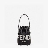 Fendi Mon Tresor маленькая сумка-баке, изготовлена из кожи быка, украшена белым 