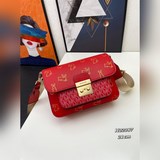 Новая модель сумки MK с принтом, кожа с отделкой из кожи, в подарочной коробке, 