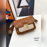Новая модель сумки MK с принтом, кожа с отделкой из кожи, в подарочной коробке, 