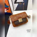 Новая модель сумки MK с принтом, кожа с отделкой из кожи, в подарочной коробке, 