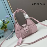 Новая модель (кожа с тканевой подкладкой) Prada moon bag, сумка через плечо, рет