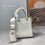 Маленькая сумка-тоут 1BA332 из кожи Saffiano с двумя ручками и съемным плечевым 