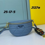 PRADA Prada Новая женская вышитая сумка на пояс. Эта сумка на пояс с ромбовидной
