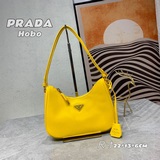 Популярная модель Prada Hobo, новая кожаная сумка через плечо/на пояс, красная, 