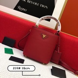 Оригинальная кожа 1BA219 Prada Double Saffiano сумка с крестообразным узором.