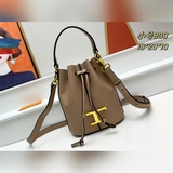 TOD’S Тодс сумка-бакет из импортной телячьей кожи, мелкий личи, нежная и мягкая 