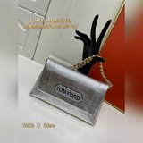Tom Ford, новая модель, сумка-клатч с металлической цепочкой, изготовлена из кож