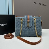 Сумка-бокс ysl lou lou puffer, джинсовая сумка, стираемая в воде. В этом году дж
