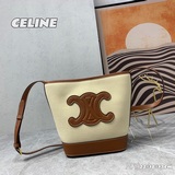 Новая модель сумки Celine 2023 весна-лето из кожи с объемным логотипом в виде Тр