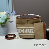 CELINE Bucket 16 мешочек-сумка цвета миндального цвета с принтом, украшенный гор