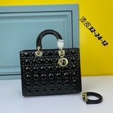 Лакированная кожа, Dior Lady, с семью застежками, сумка Lady Dior, 32 см.