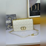Dior Caro Большая сумка 28 см из кожи теленка, украшенная фирменной стеганой стр