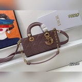 Верхний слой овечьей кожи, Dior 2023, новый размер, маленькая сумка Lady D-Joy, 