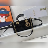 Верхний слой овечьей кожи, Dior 2023, новый размер, маленькая сумка Lady D-Joy, 