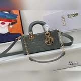 Верхний слой овечьей кожи, Dior 2023, новый размер, маленькая сумка Lady D-Joy, 